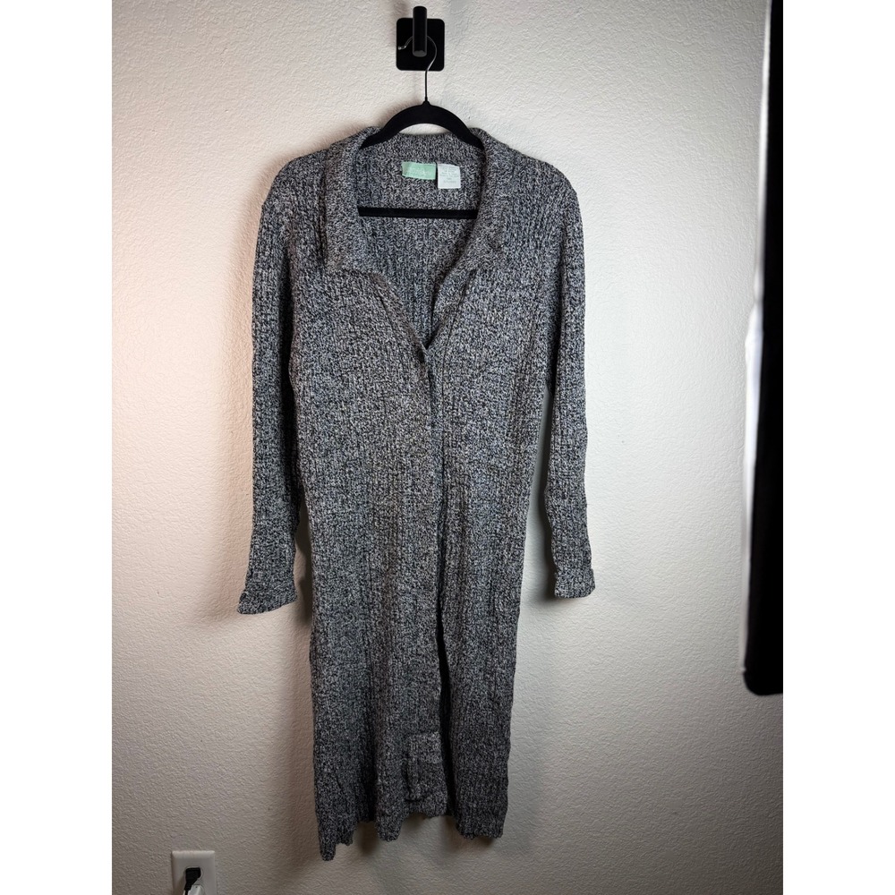 Maxi One Button Cardigan Womens O/S Casual Office 90s Minimalist Dark Academia